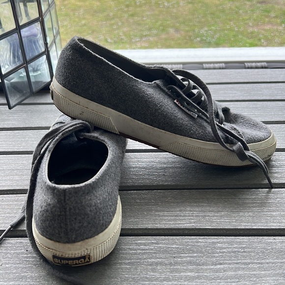 Women’s Superga Charcoal Grey wool blend sneakers size 9. Exc pre-worn cond. - Picture 6 of 12